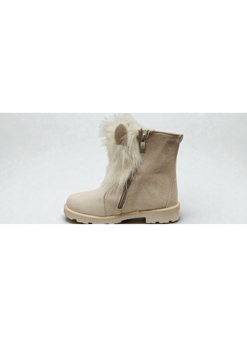 Children's boots with fur collar - Image 4